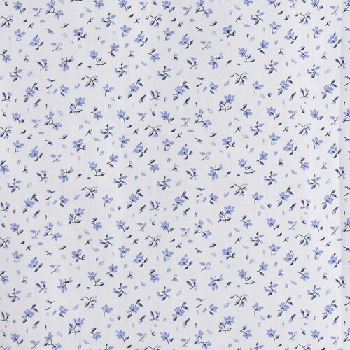 Camisa Blanca con Flores Azules Manga Larga Print Carlo Corinto Sport para Caballero