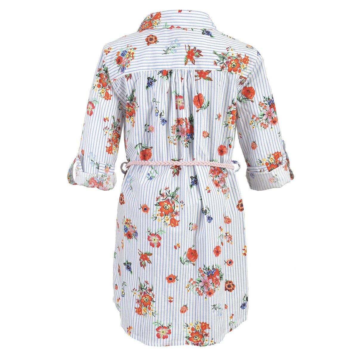 Vestido Estampado de Flores Manga Corta Fukka para Bebé