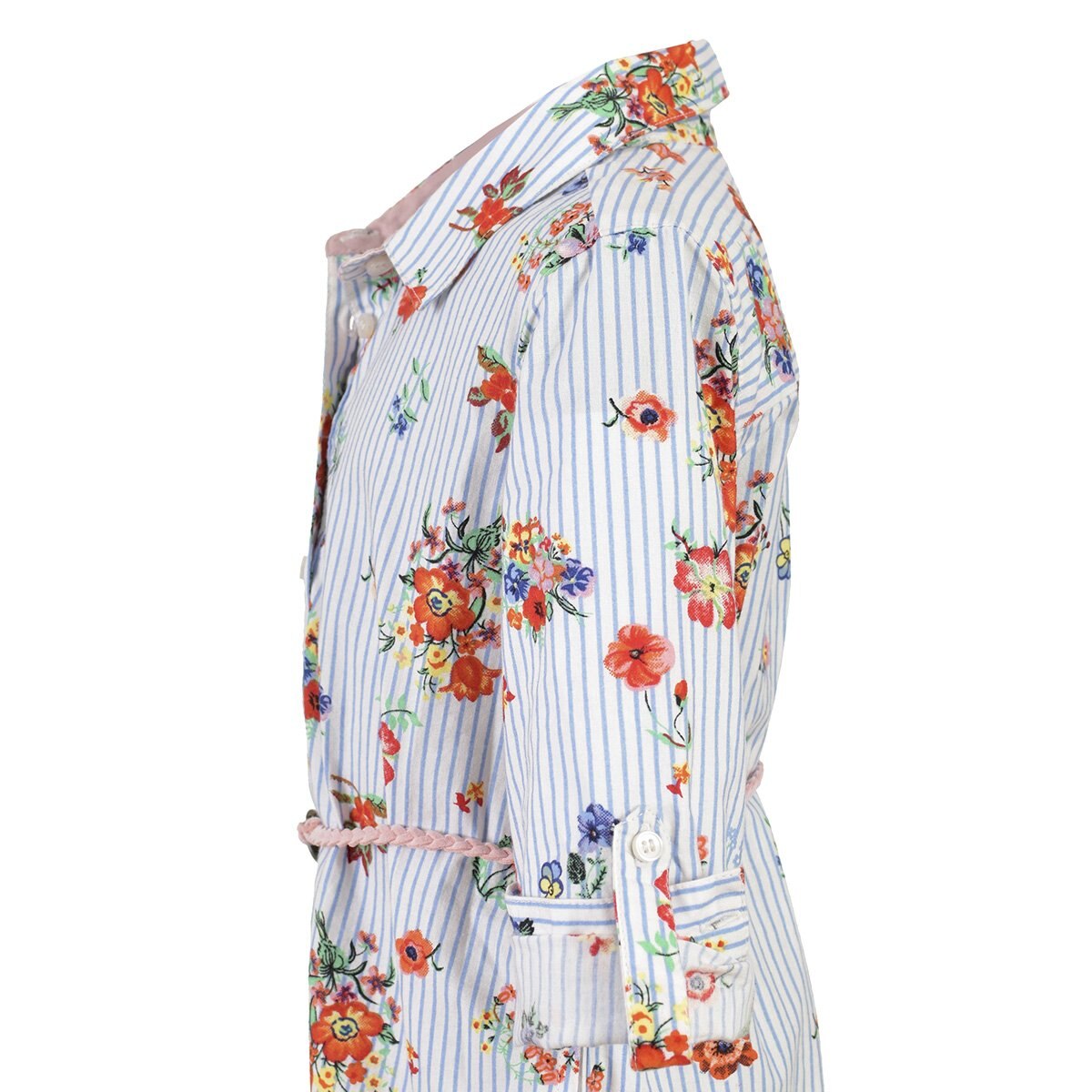Vestido Estampado de Flores Manga Corta Fukka para Bebé