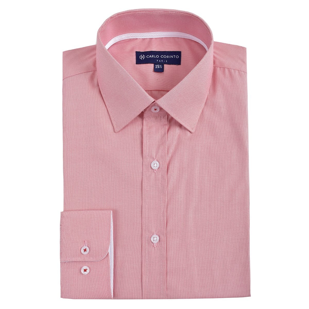 Camisa de Vestir Regular Rojo Carlo Corinto Paris para Caballero