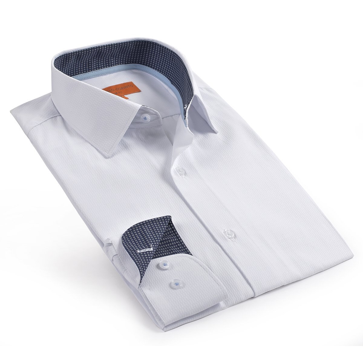 Camisa de Vestir Blanco Carlo Corinto Slim Fit para Caballero