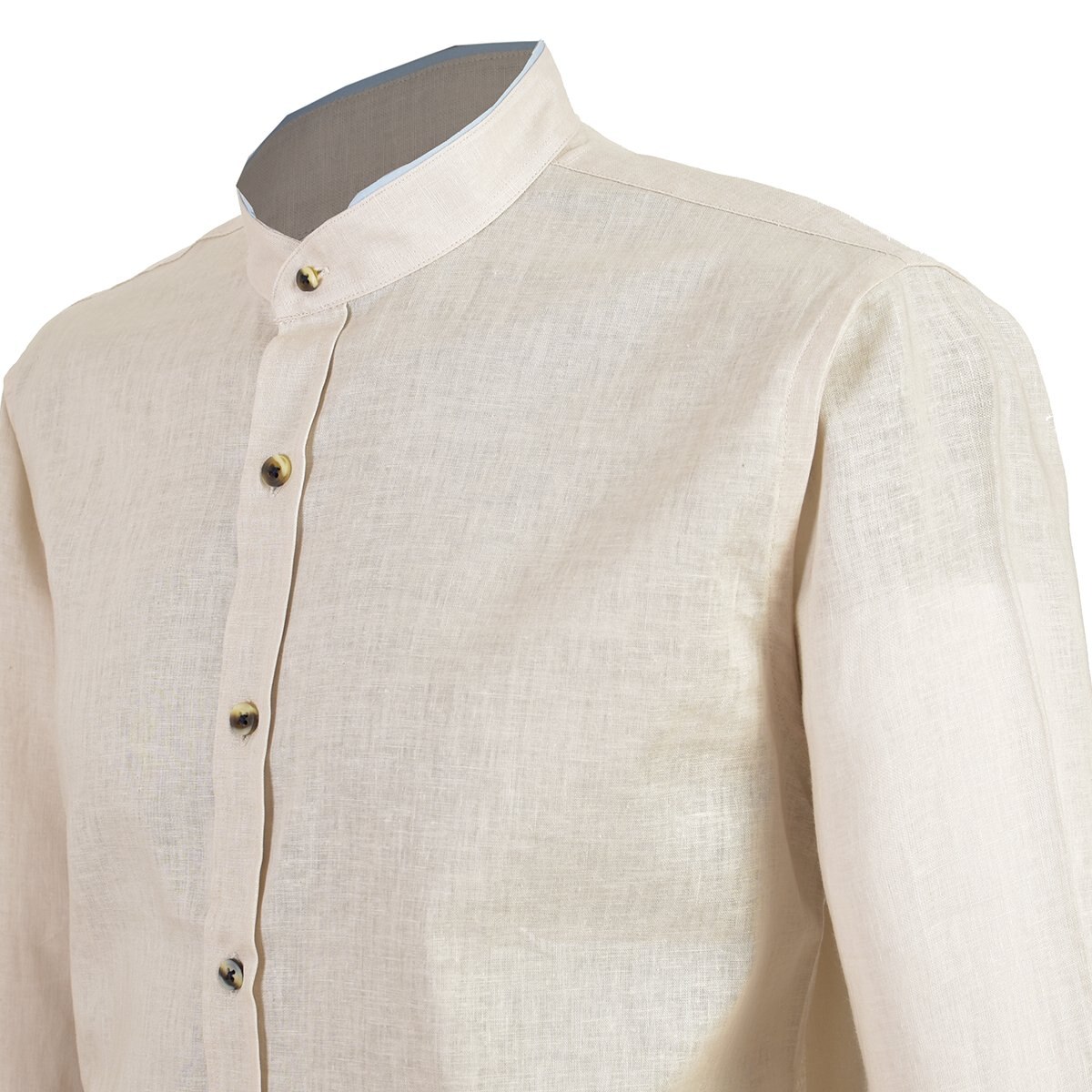 Camisa Casual Café Claro Manga Larga Carlo Corinto Sport