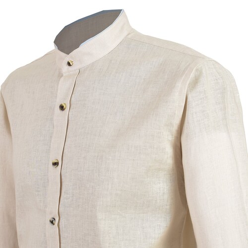 Camisa Casual Café Claro Manga Larga Carlo Corinto Sport para Caballero