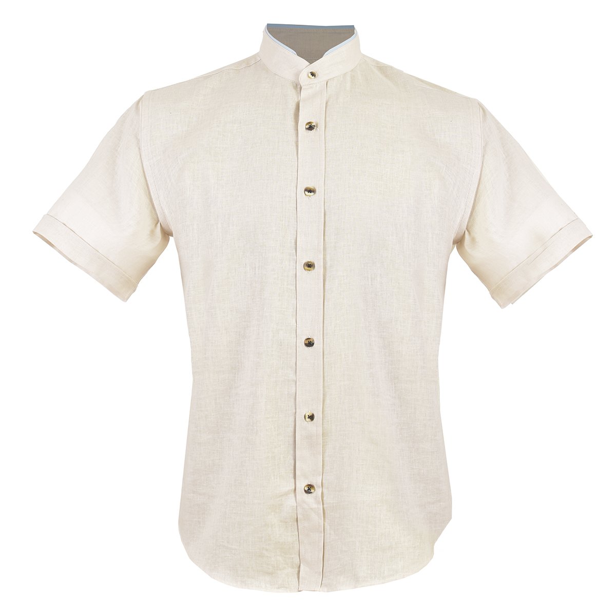 Camisa Casual Café Claro Manga Corta Carlo Corinto Sport