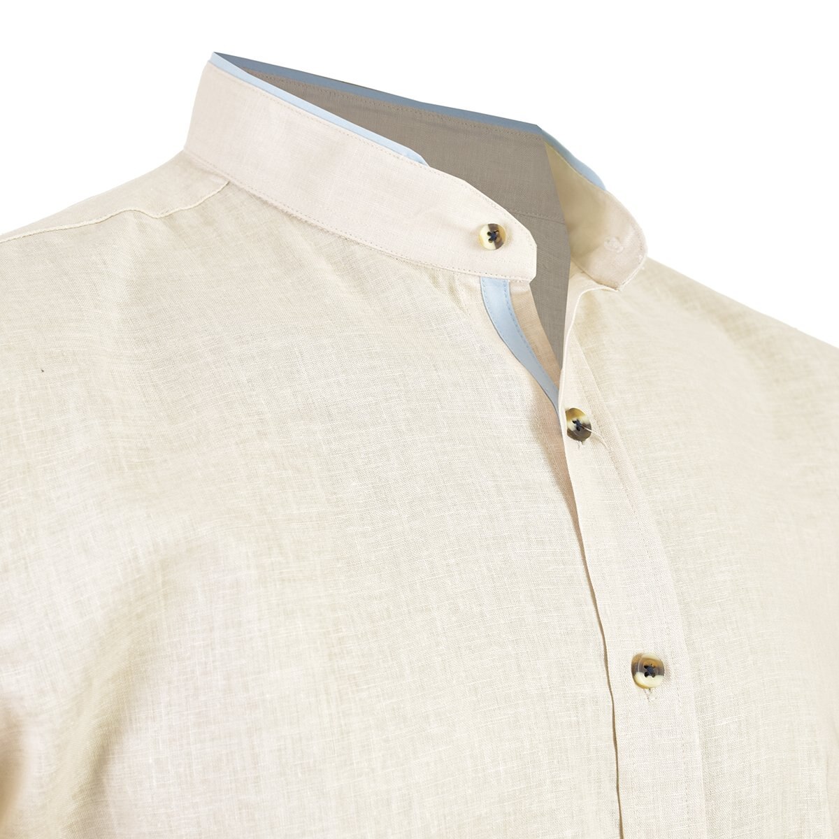 Camisa Casual Café Claro Manga Corta Carlo Corinto Sport