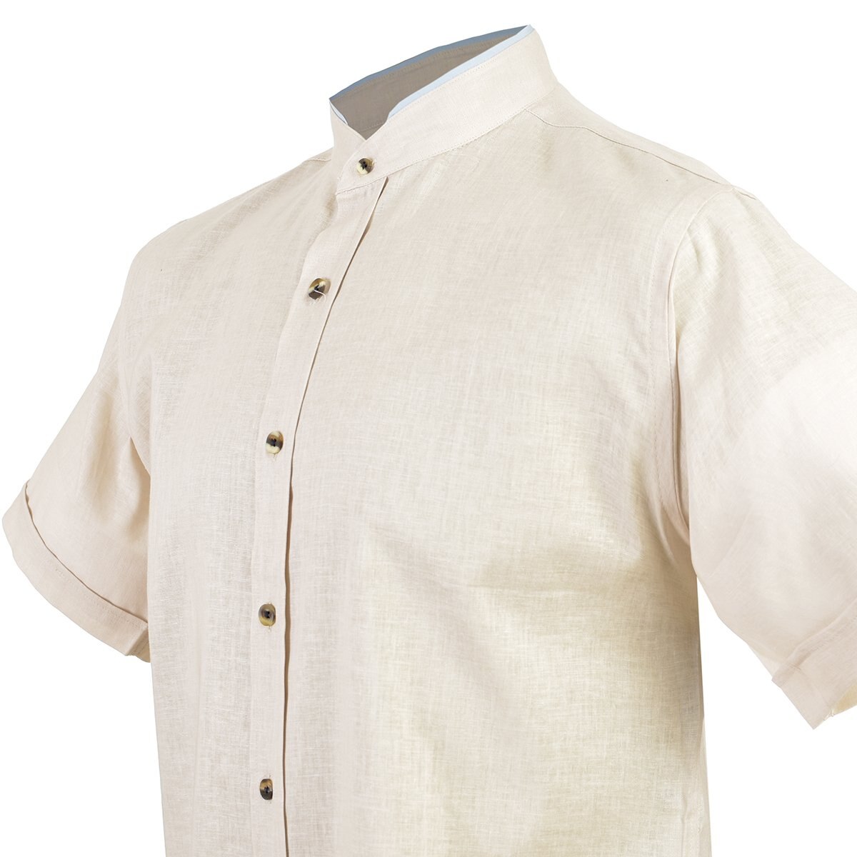 Camisa Casual Café Claro Manga Corta Carlo Corinto Sport