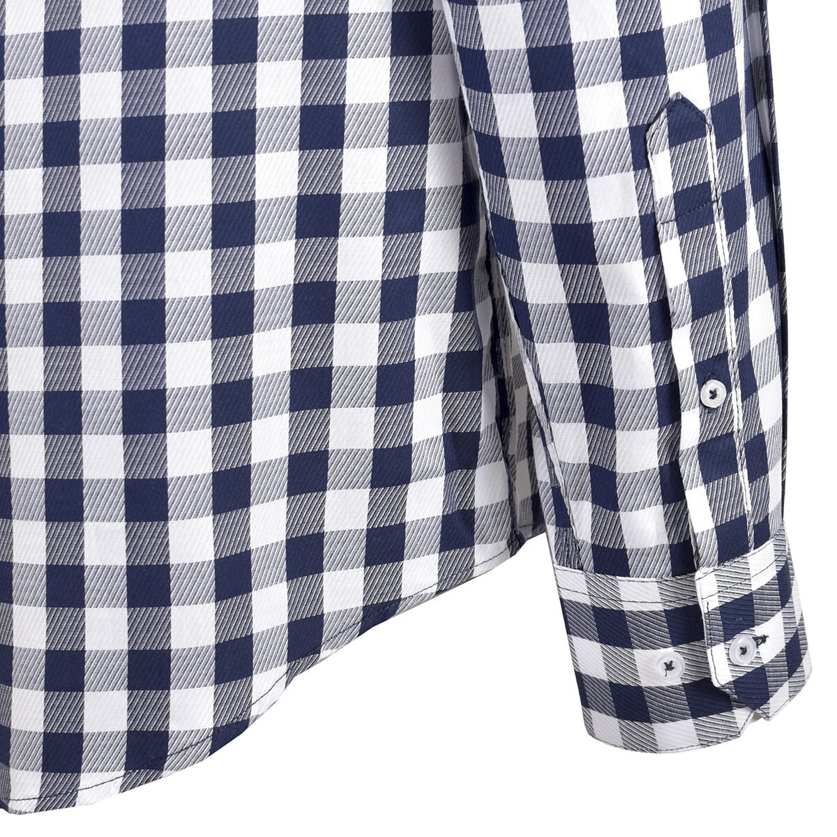 Camisa Casual Azul Combinado Manga Larga Carlo Corinto Sport