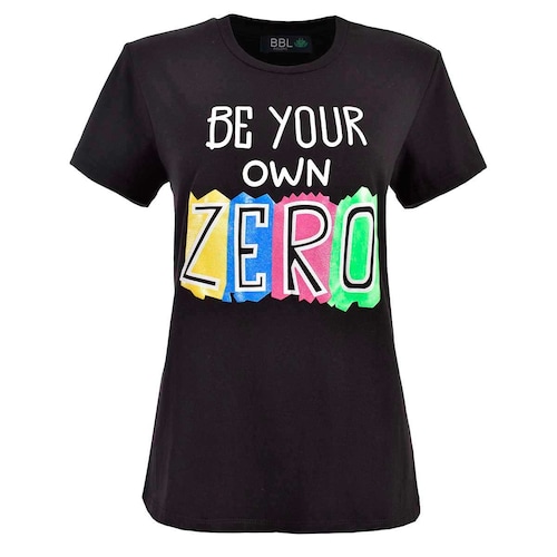 Camiseta de Manga Corta con Estampado Be Your Own Zero Doma Ny Collection para Dama