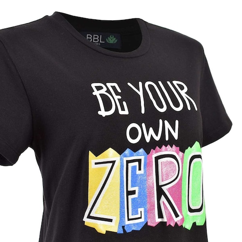 Camiseta de Manga Corta con Estampado Be Your Own Zero Doma Ny Collection para Dama