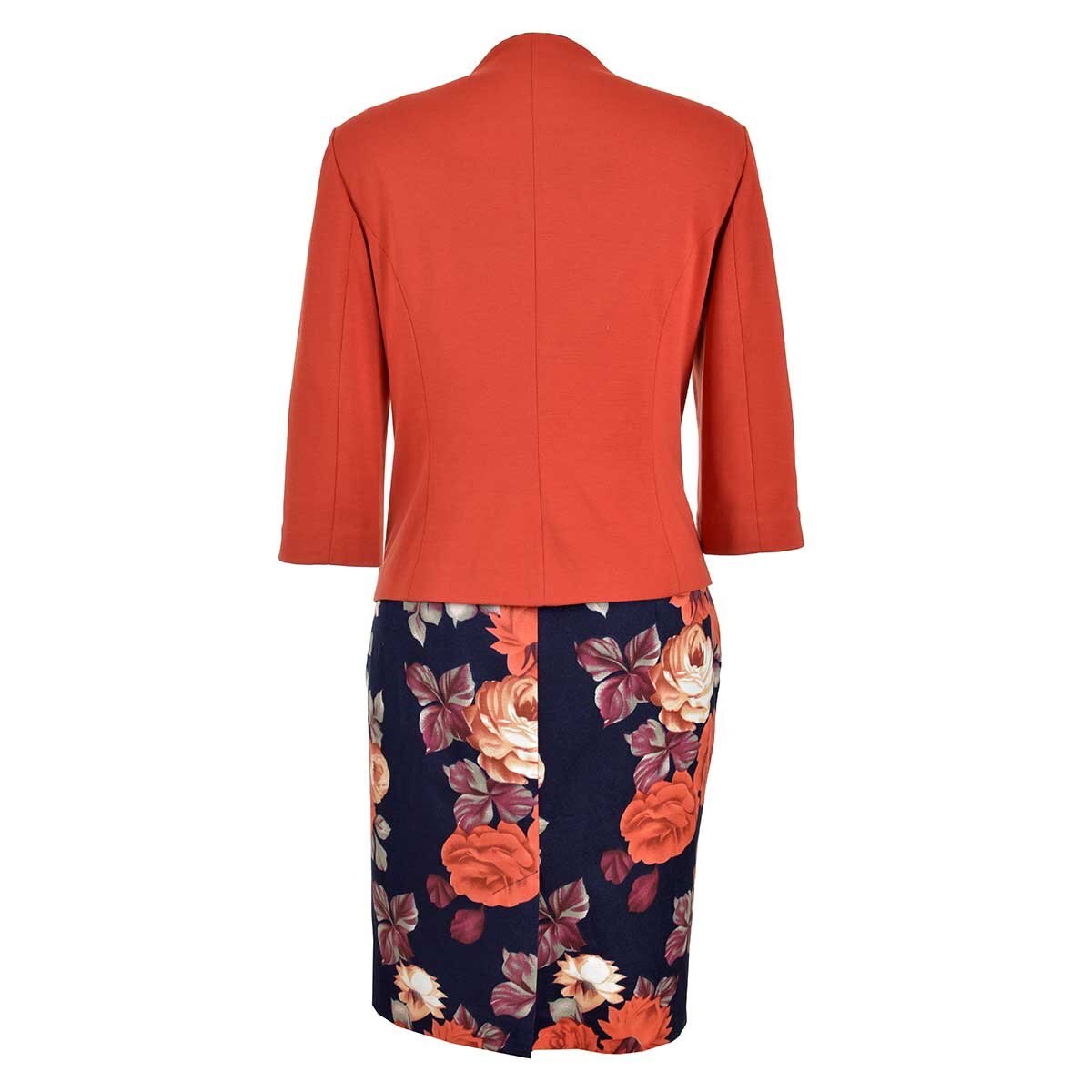 Conjunto 2 Pz Saco Manga 3/4 Y Vestido Estampado Joces para Dama