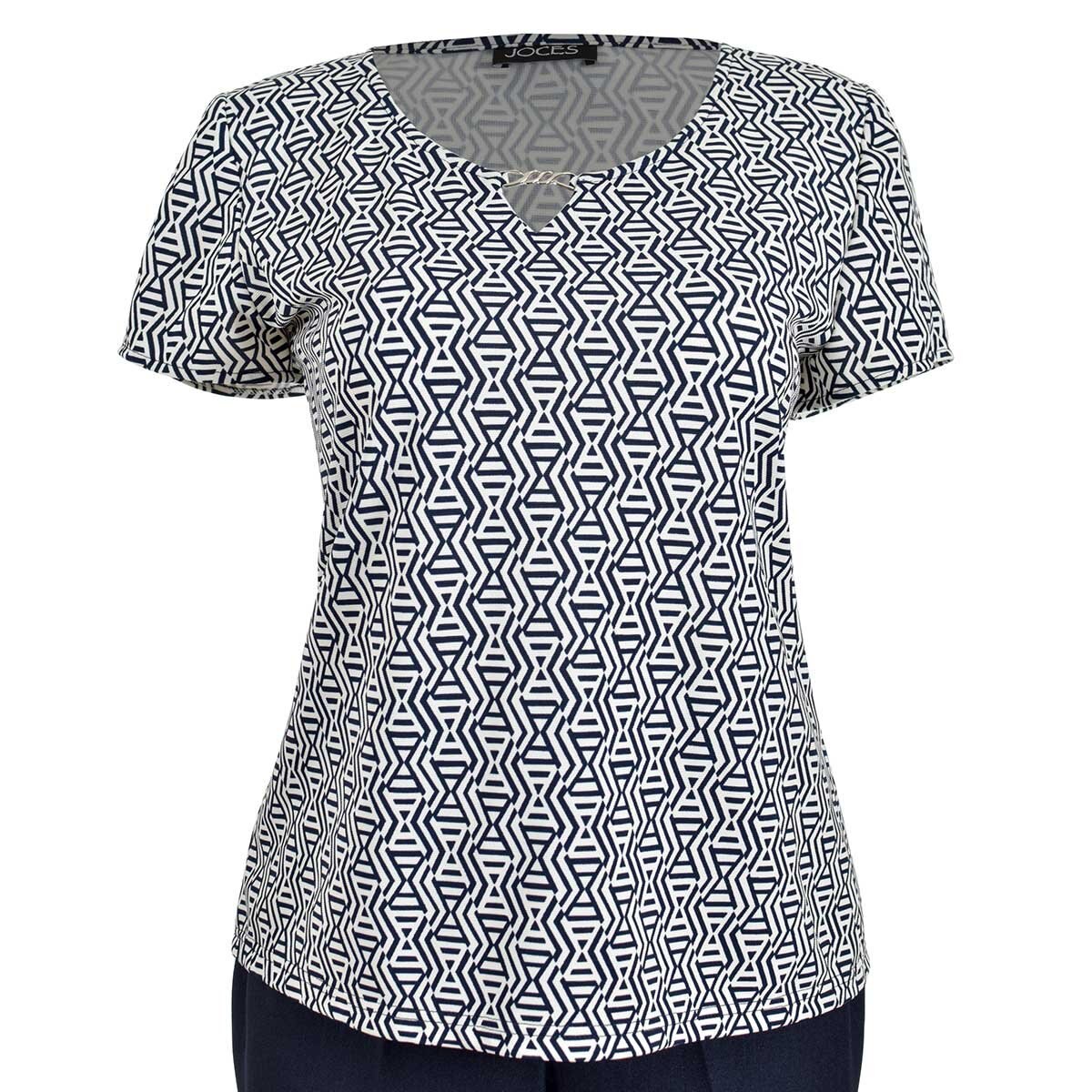 Conjunto 3 Pz Saco Manga 3/4 Top Estampado Y Pantalon Joces para Dama
