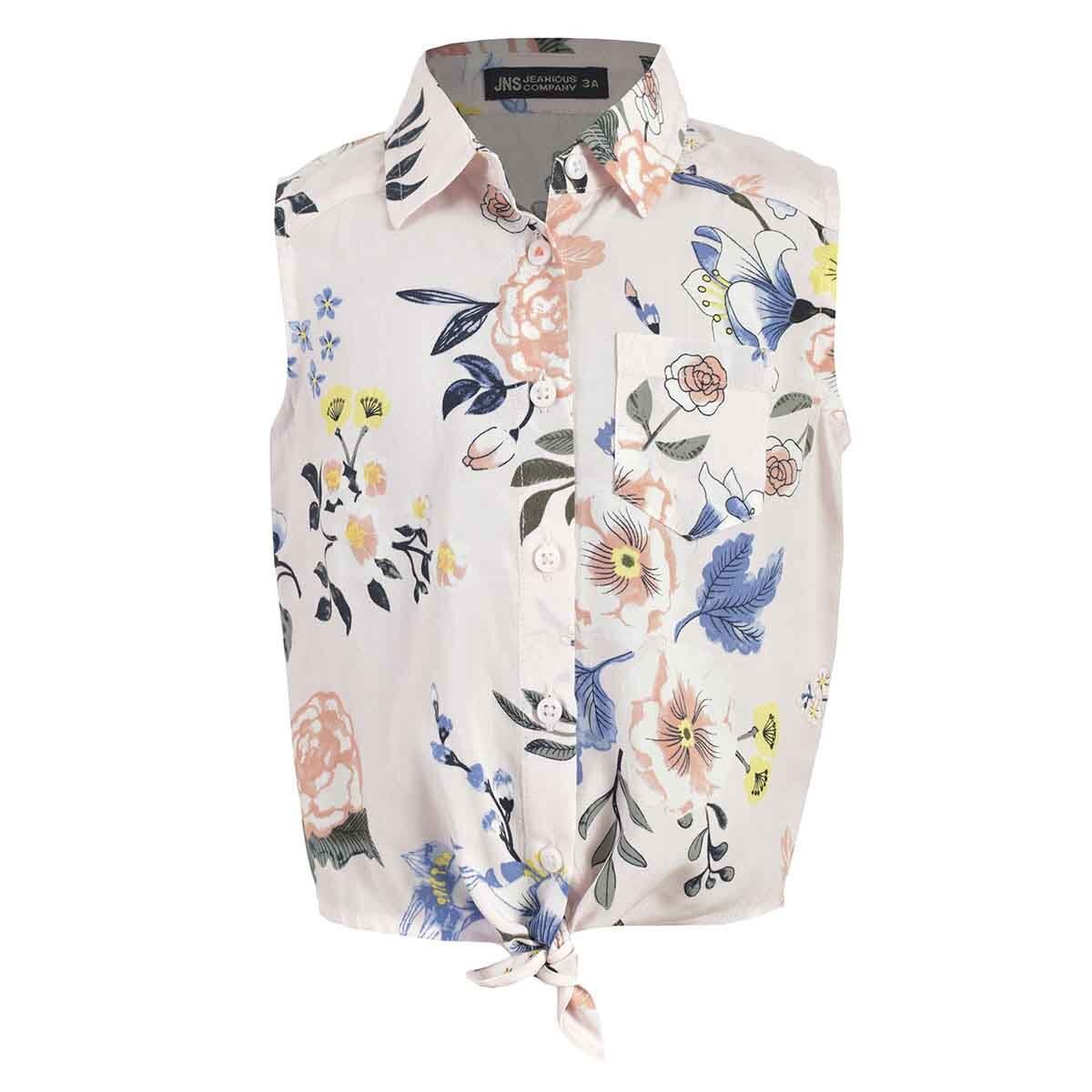 Blusa para Niña Estampada Sin Mangas Jeanious
