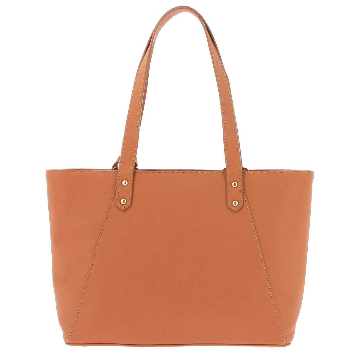 Bolsa Tote Café con Charm Metálico Westies