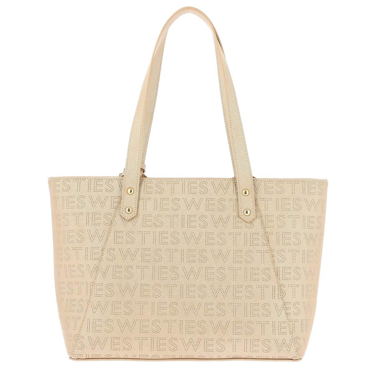 Bolsa Tote Oro con Charm Metálico Westies
