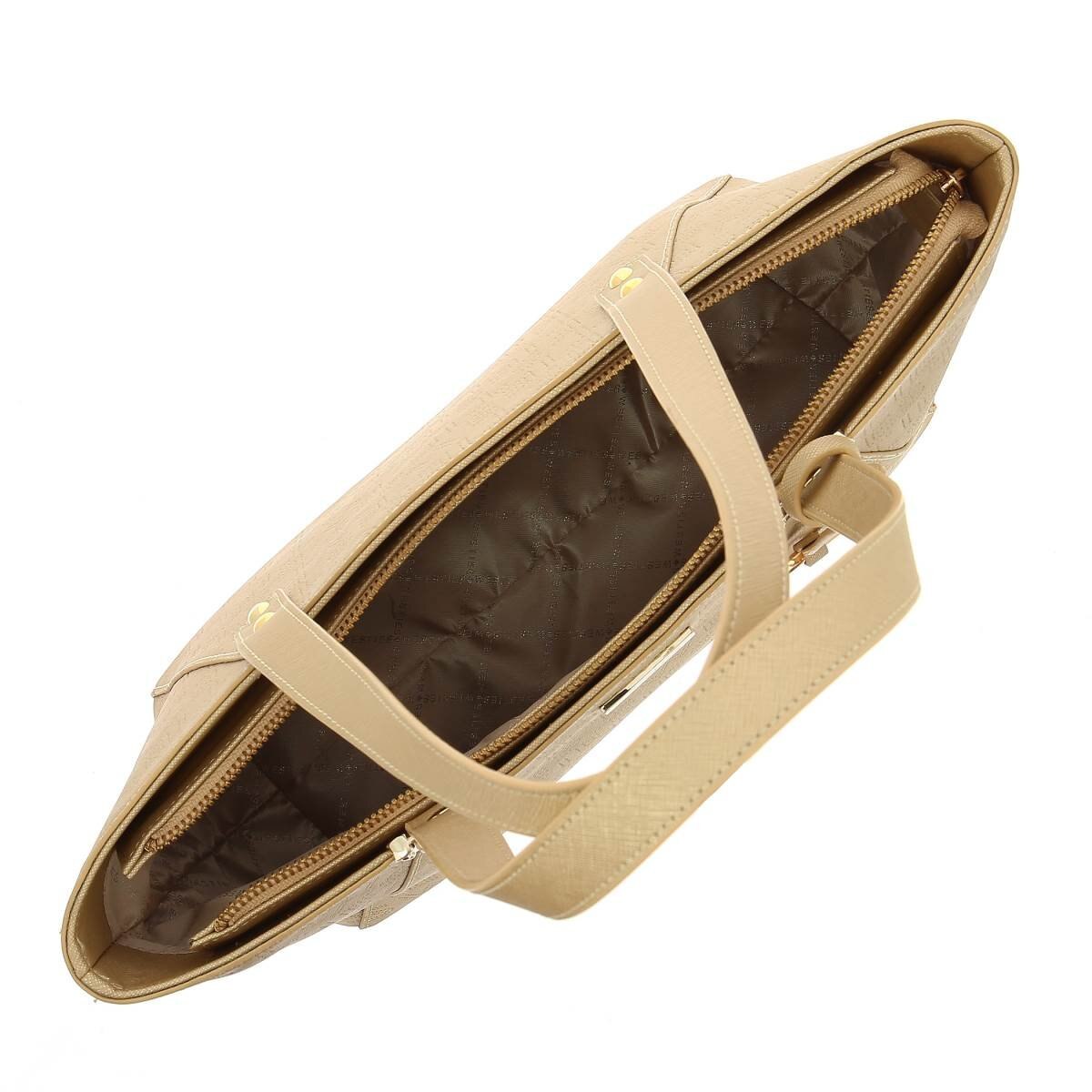 Bolsa Tote Oro con Charm Metálico Westies