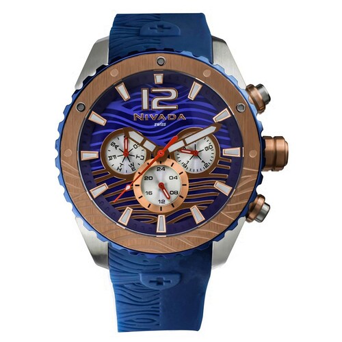 Reloj Azul con Dorado para Caballero Nivada Waves