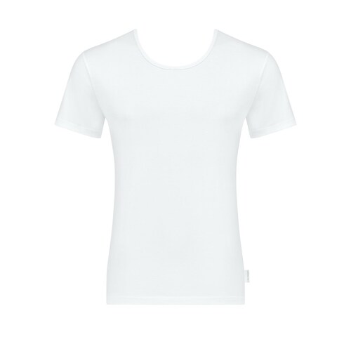 Camiseta Blanca Lisa de Cuello Redondo Sloggi