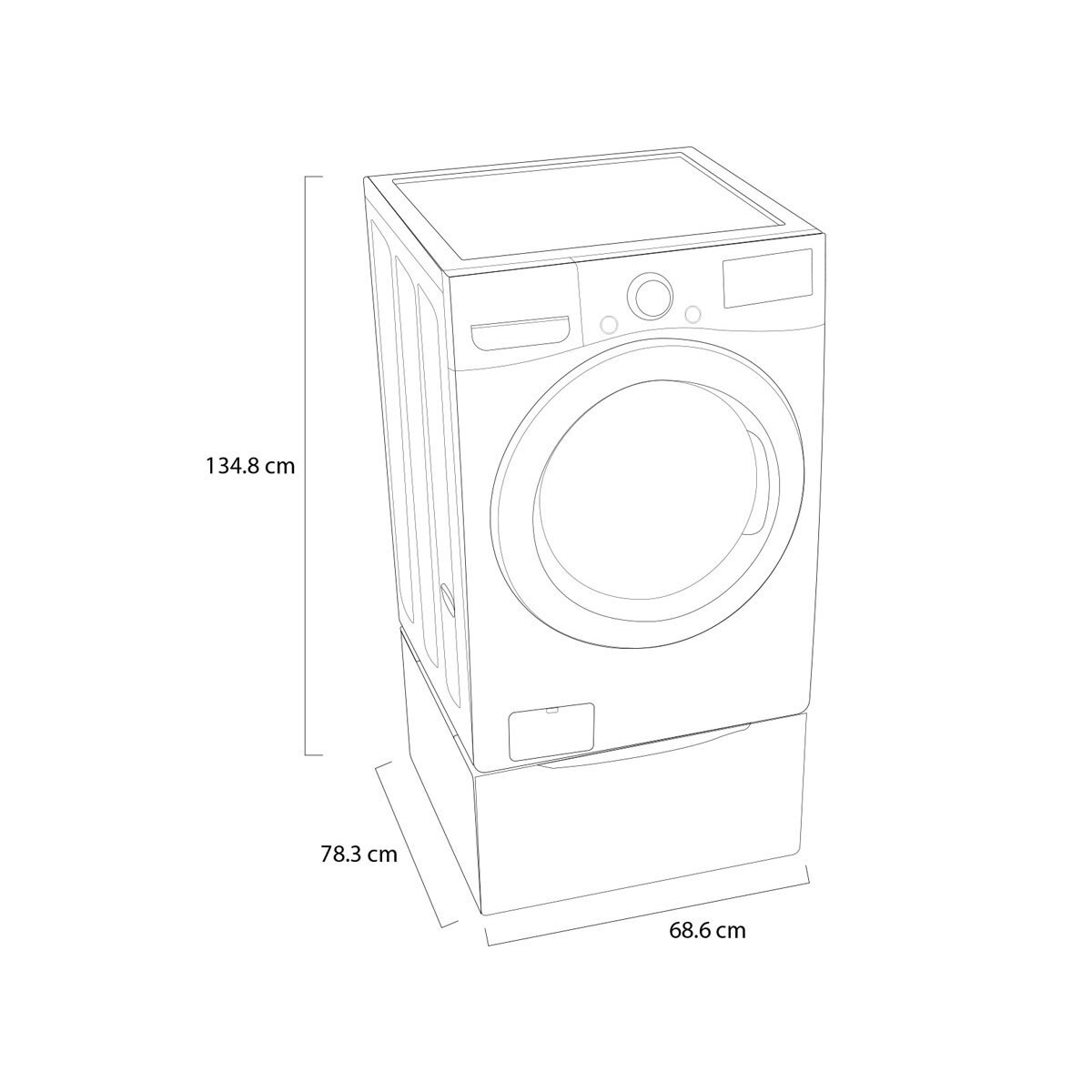 Lavasecadora Lg 22Kg Wd22Bvs6+24Tl520D-Pu.awm Monitor Negra