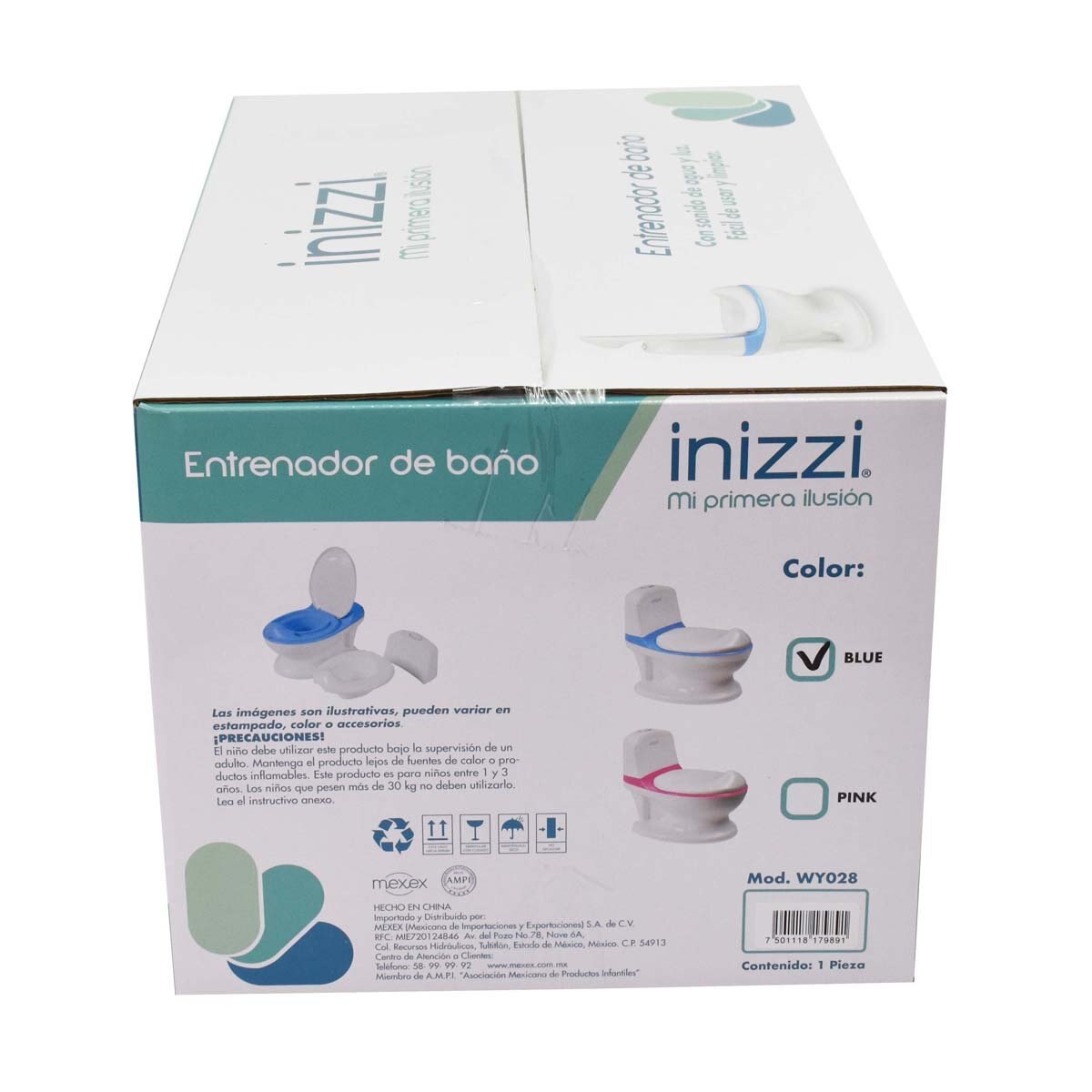 Bañito Entrenador Mi Primer Baño Rosa Inizzi para Bebé