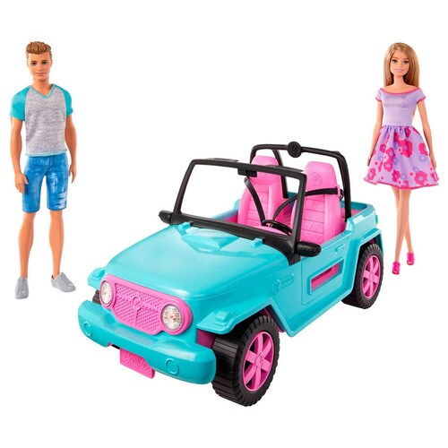 Muñeco Barbie Ken Y Barbie con Vehículo Estate