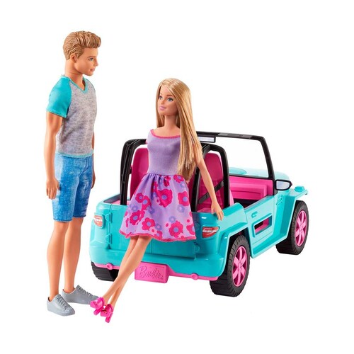 Muñeco Barbie Ken Y Barbie con Vehículo Estate