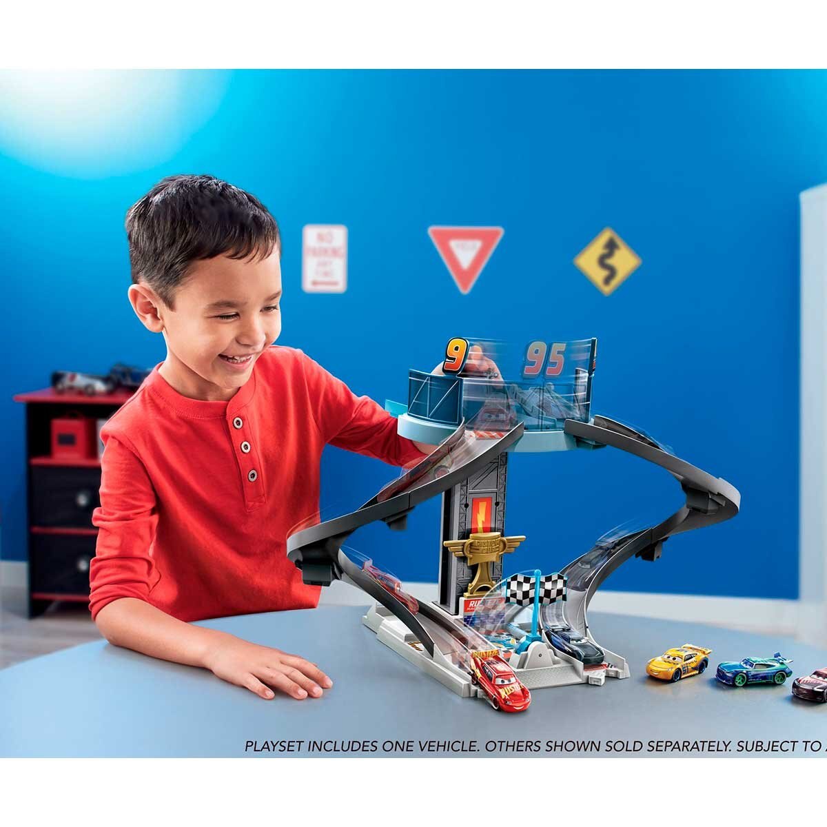 Pista de Juguete Disney Pixar Pista de Entrenamiento Rust-Eze Cars