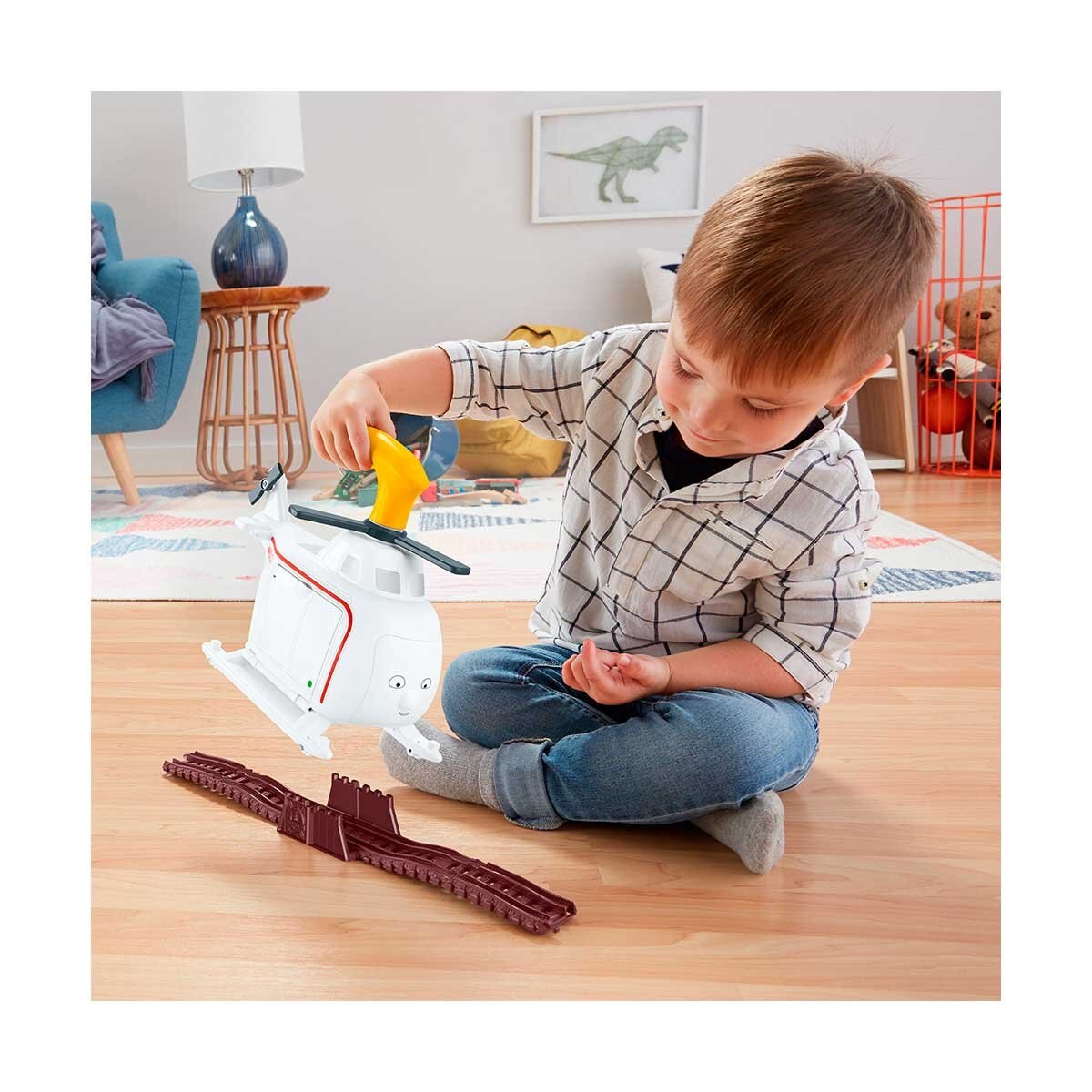 Locomotora de Juguete Fisher-Price Súper Helicóptero Harold Thomas & Friends