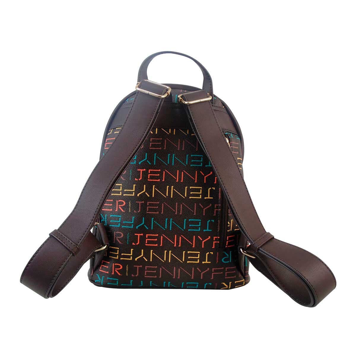 Mochila Color Café con Letras de Colores Jennyfer