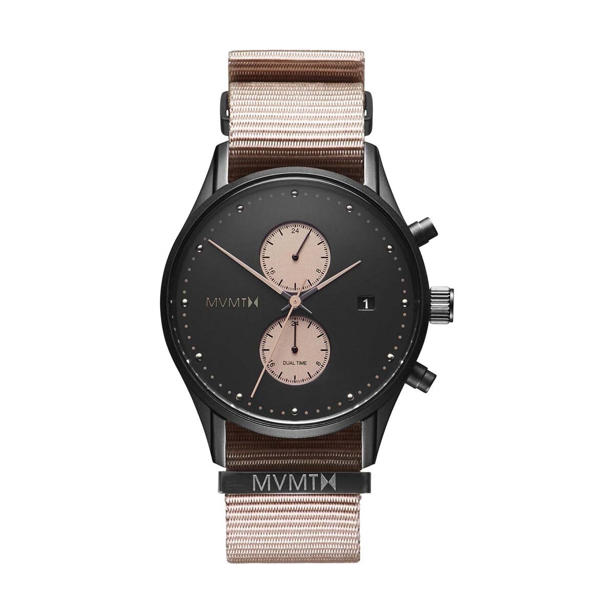 Reloj de Nylon Nude con Carátula Negra para Caballero Mvmt Voyager