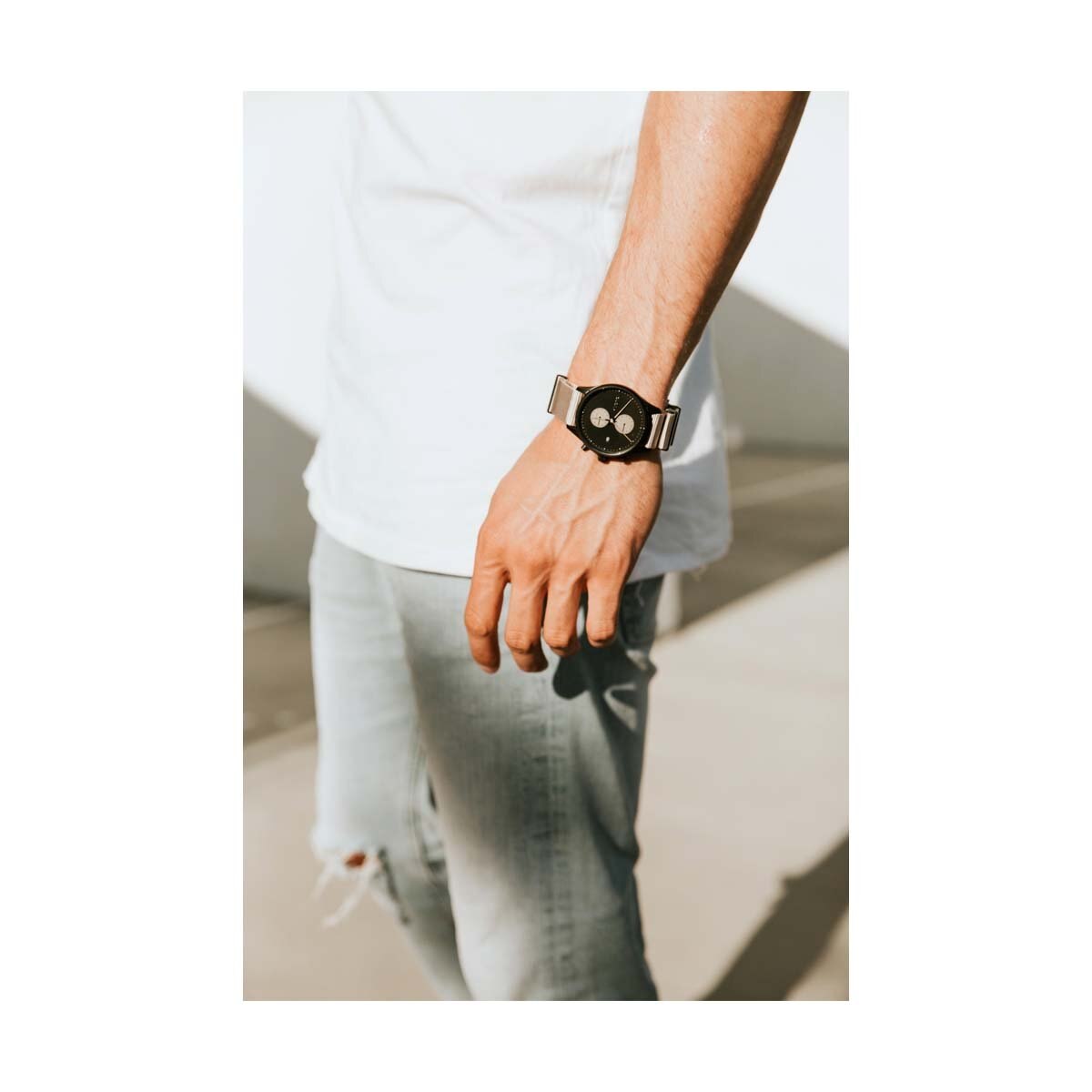 Reloj de Nylon Nude con Carátula Negra para Caballero Mvmt Voyager