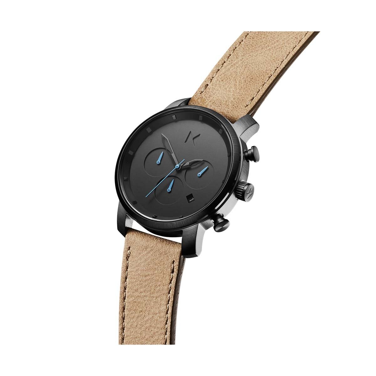 Reloj de Piel Arena con Carátula Metálica para Caballero Mvmt Chrono