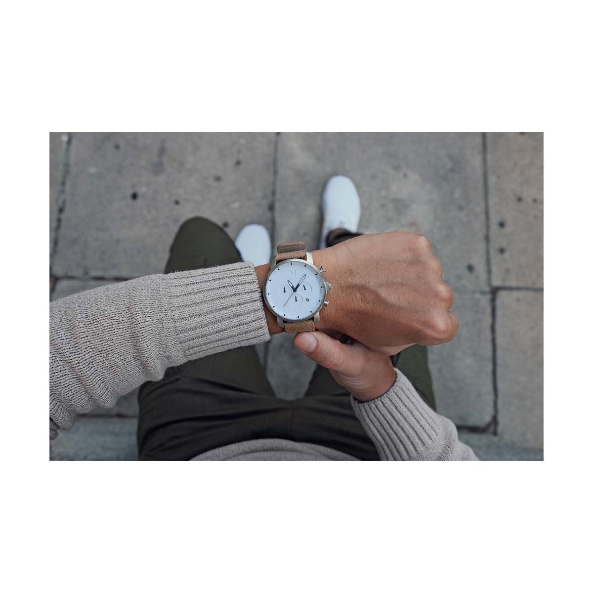 Reloj de Piel Camello para Caballero Mvmt Chrono
