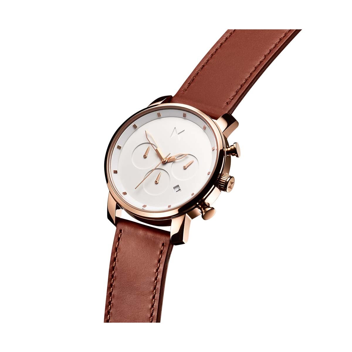 Reloj de Piel Guinda para Caballero Mvmt Chrono