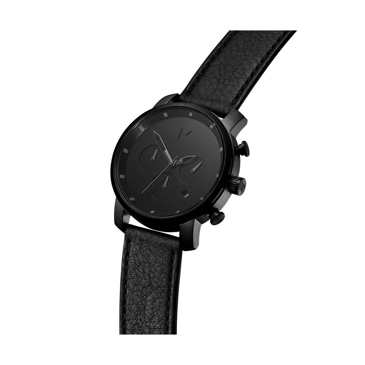 Reloj de Piel Arena con Carátula Negra para Caballero Mvmt Chrono