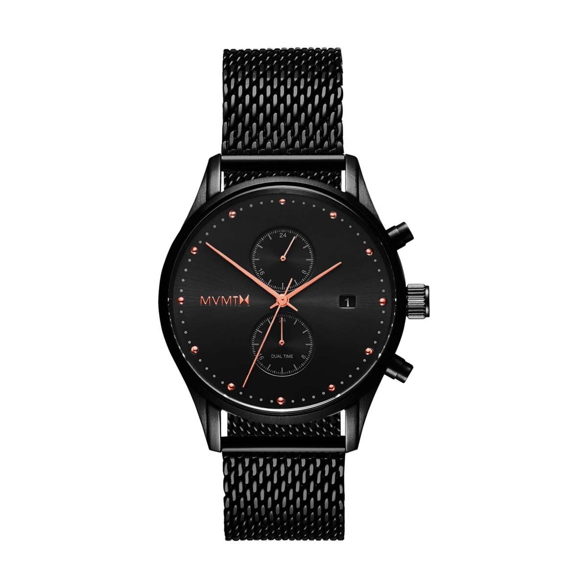 Reloj Negro con Detalles Cobre para Caballero Mvmt Voyager