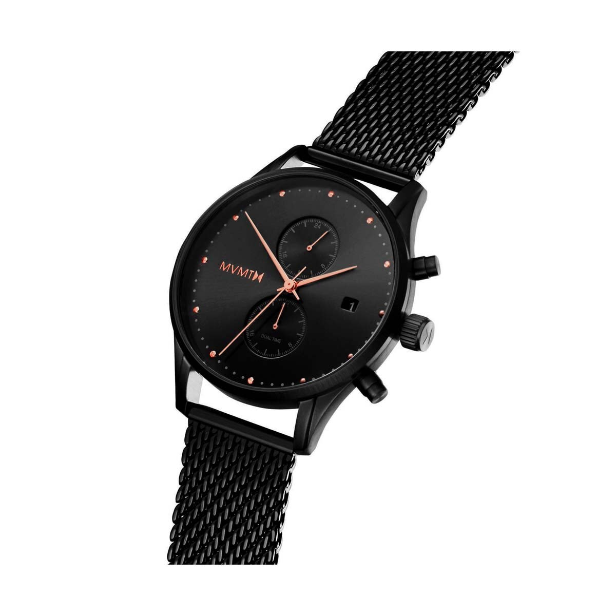Reloj Negro con Detalles Cobre para Caballero Mvmt Voyager
