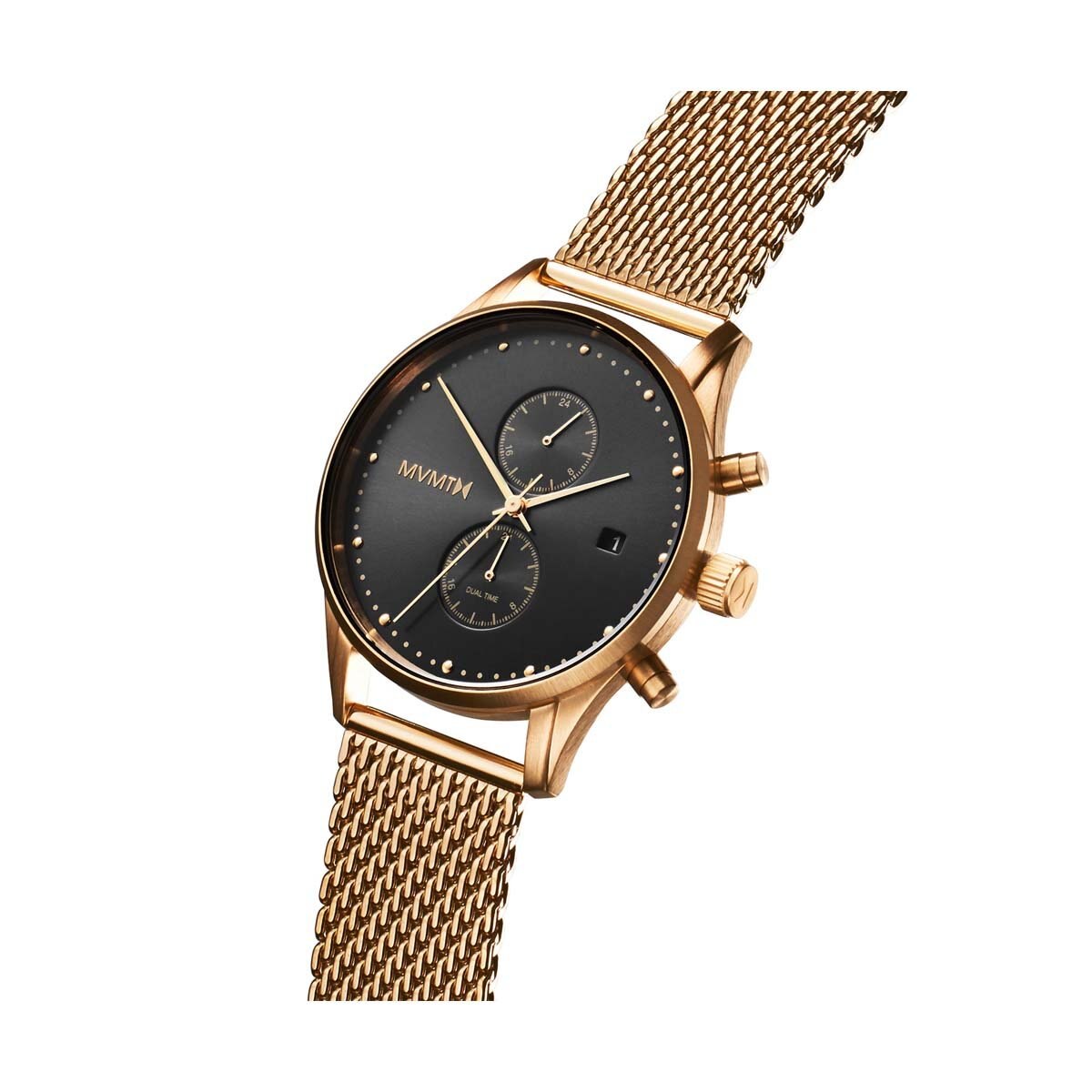 Reloj Oro con Carátula Negra para Caballero Mvmt Voyager