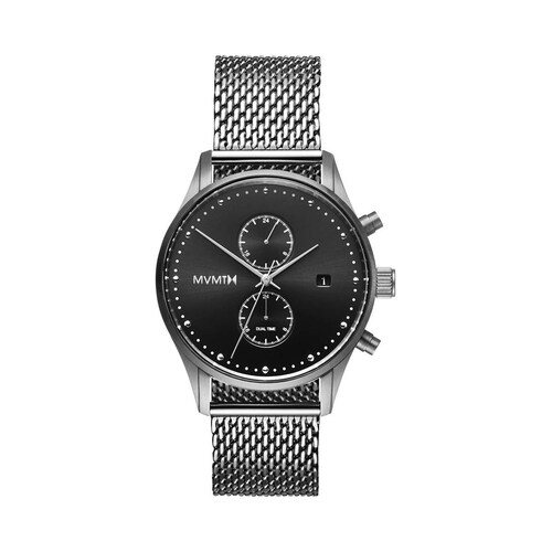Reloj Plata con Carátula Negra para Caballero Mvmt Voyager