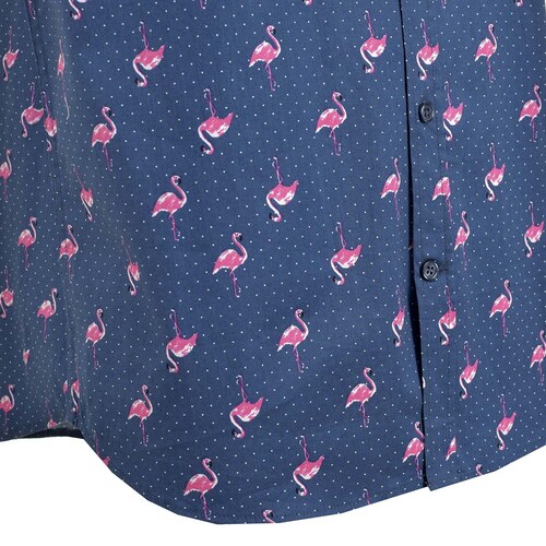 Camisa Manga Corta Flamingos Bruno Magnani para Caballero