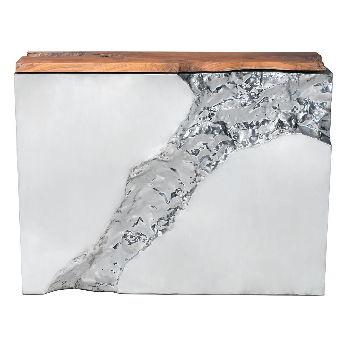 Consola Plateada Luxe Zuo