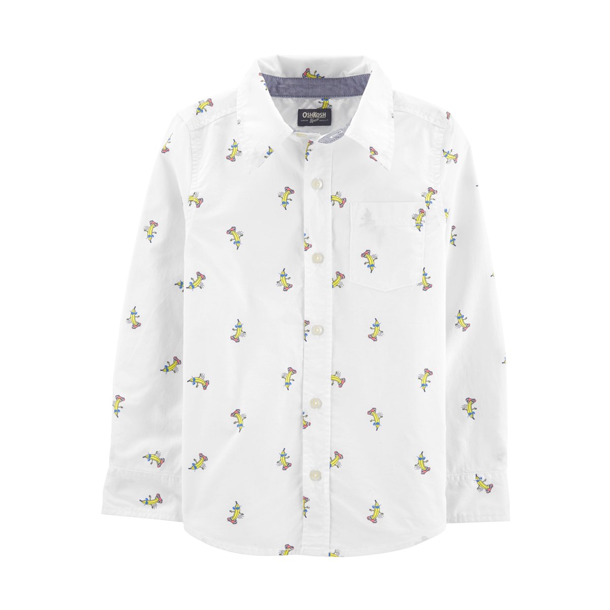 Camisa blanca con estampado on sale