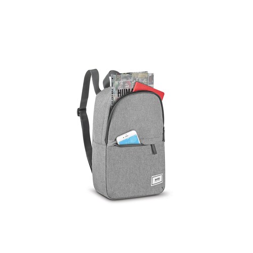 Mini Mochila Tipo Back Pack Gris Solo