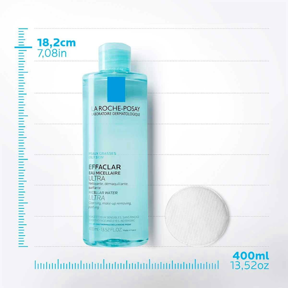 La Roche Posay Effaclar Agua Micelar Purificante Piel Grasa 400 ml image number 3