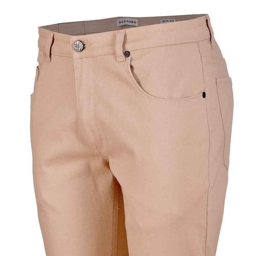 Pantalón 5 Pocket Beige Scandro para Caballero