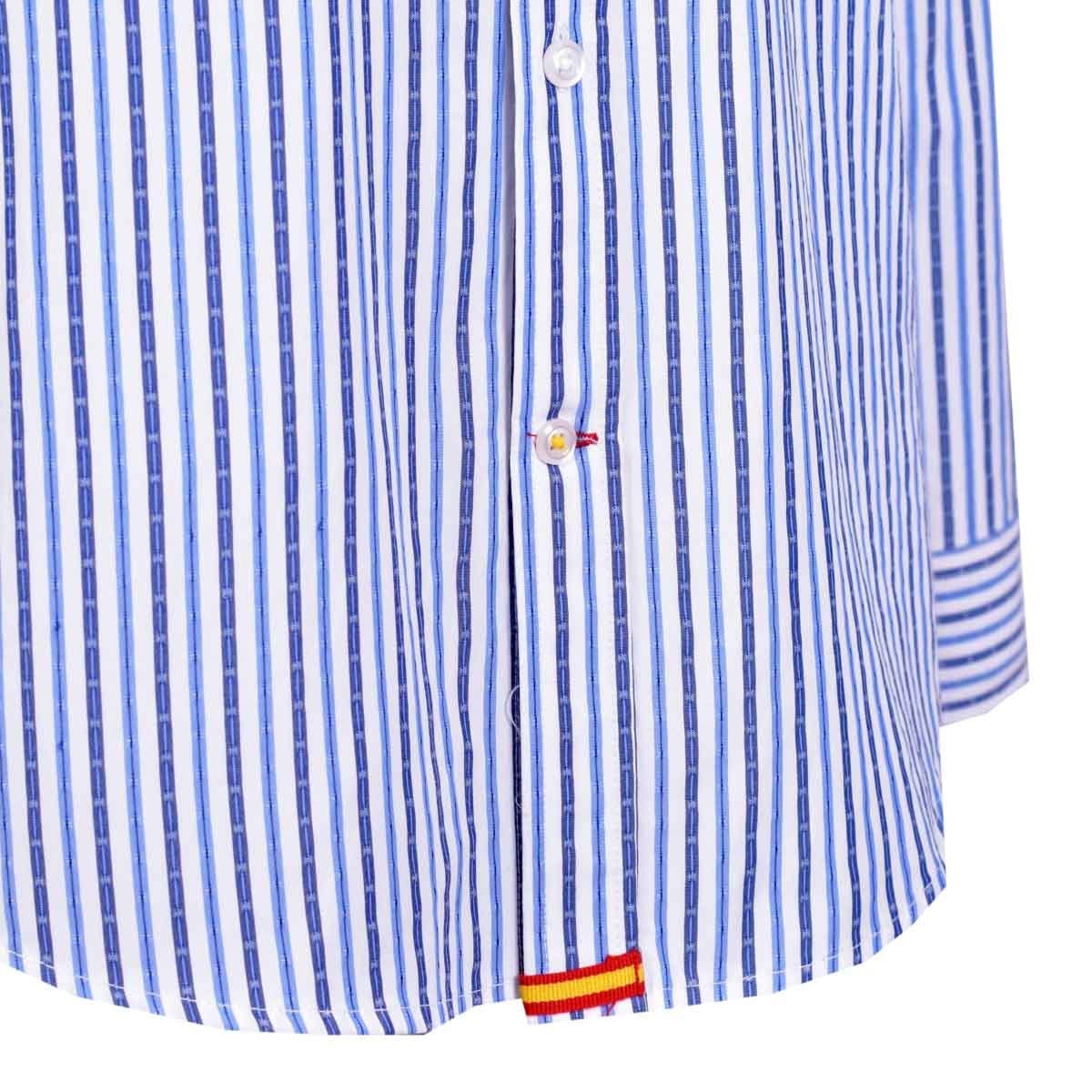 Camisa Blanca Combinada Manga Larga Scandro