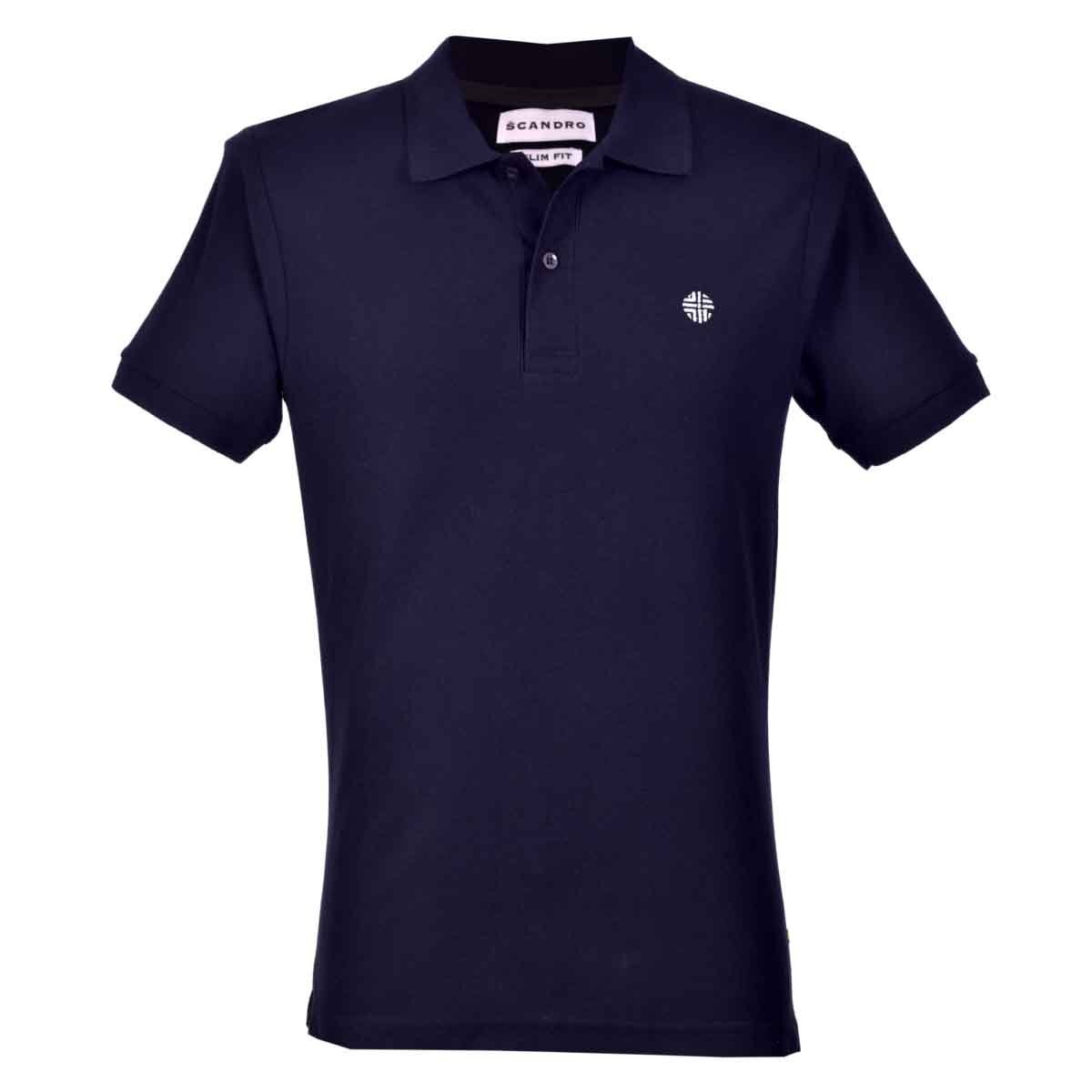 Playera Tipo Polo Azul Obscuro Scandro para Caballero