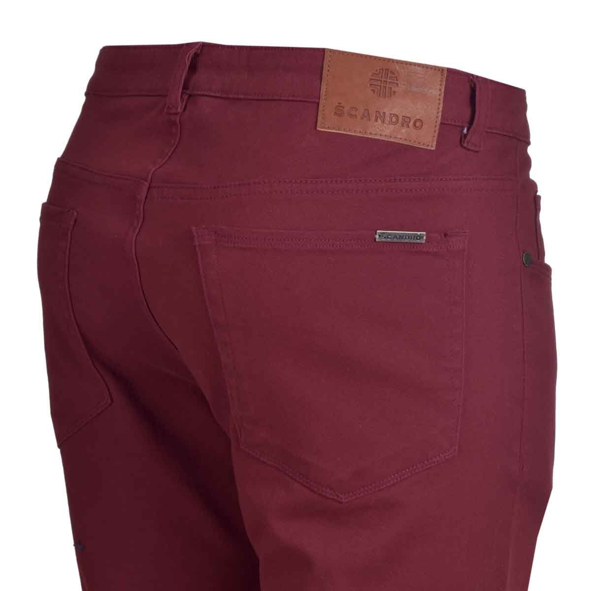 Pantalón 5 Pocket Vino Scandro para Caballero