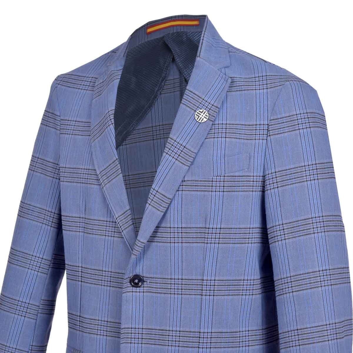 Saco Casual Azul de Rayas Scandro para Caballero
