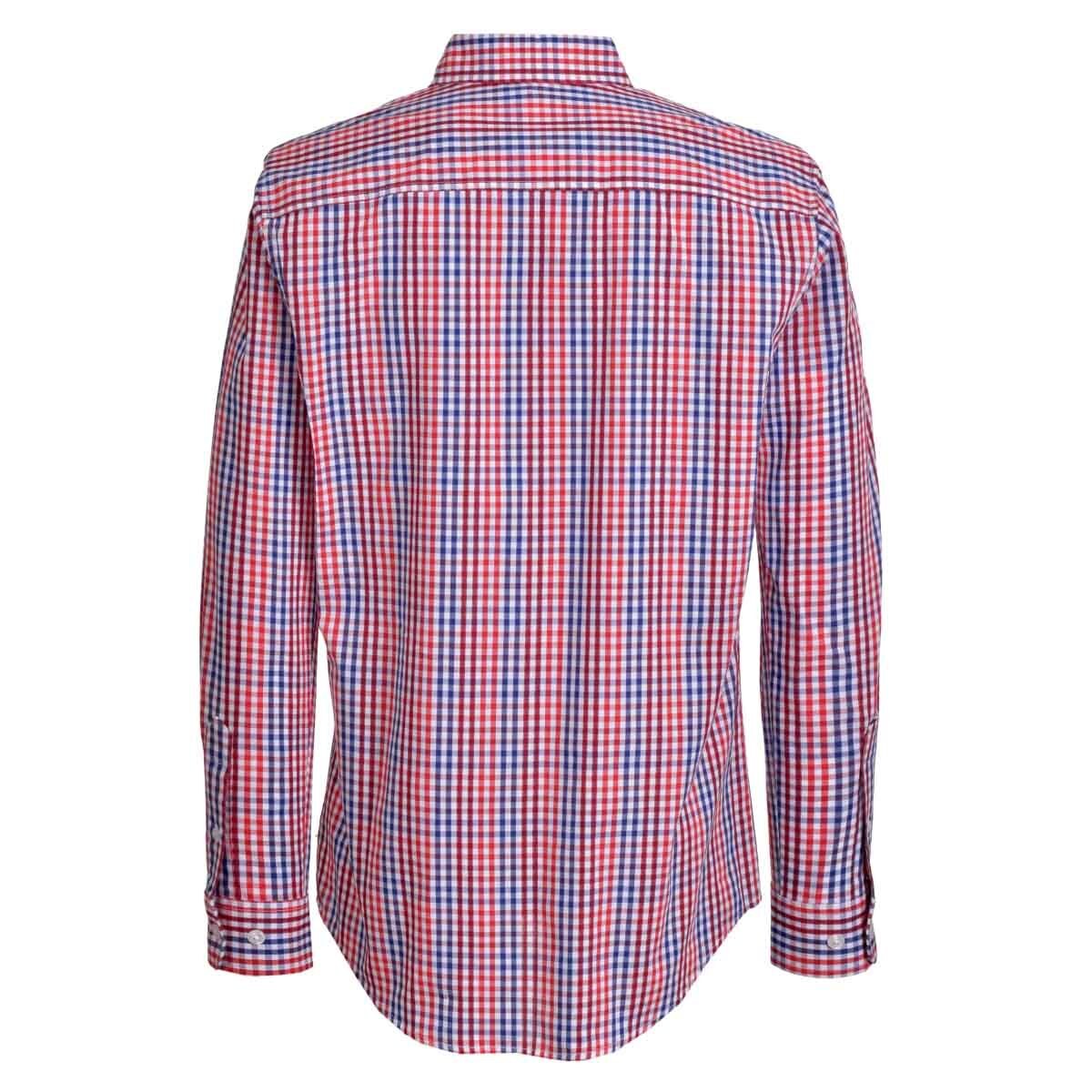 Camisa de Cuadros Rojo con Azul Manga Larga Scandro para Caballero
