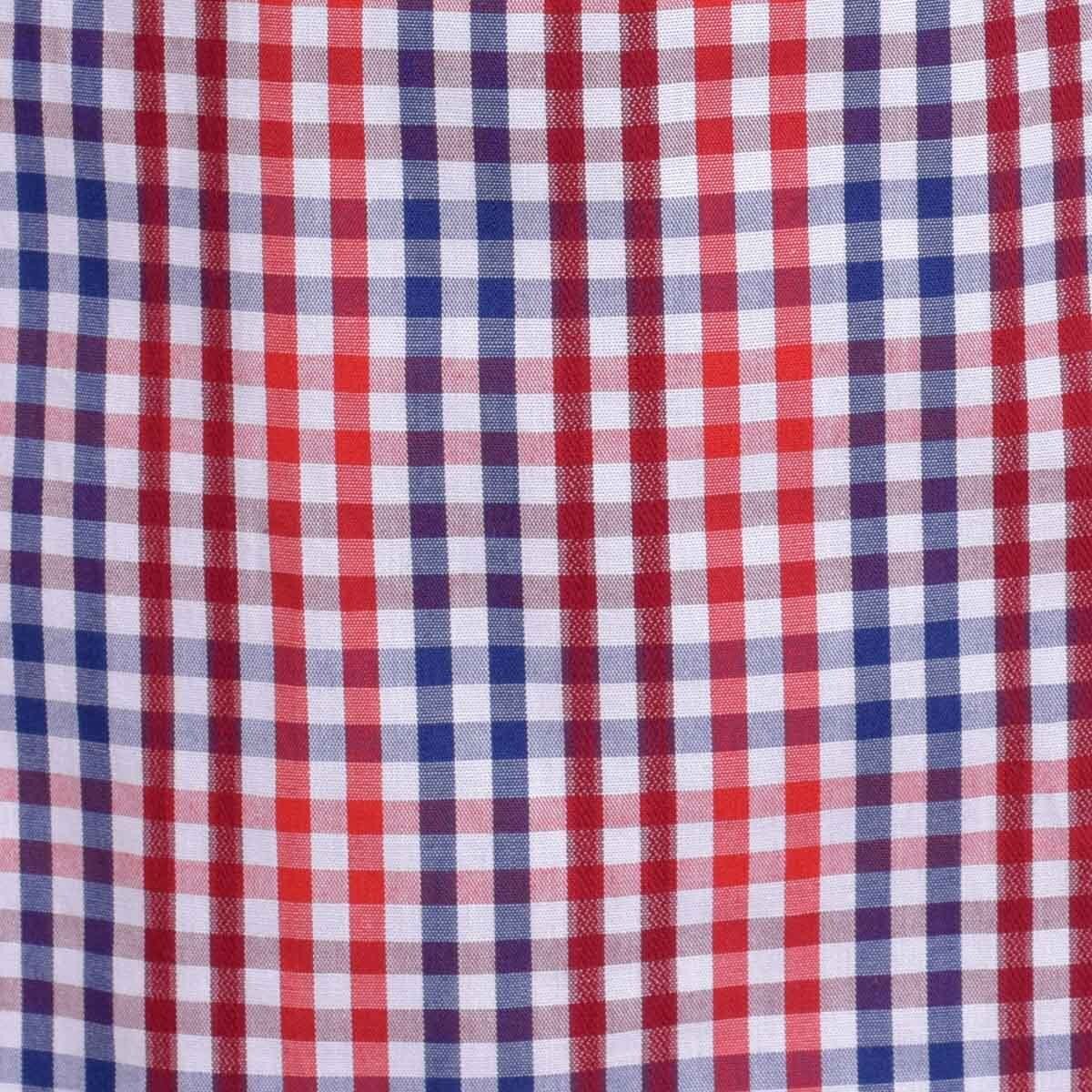 Camisa de Cuadros Rojo con Azul Manga Larga Scandro para Caballero
